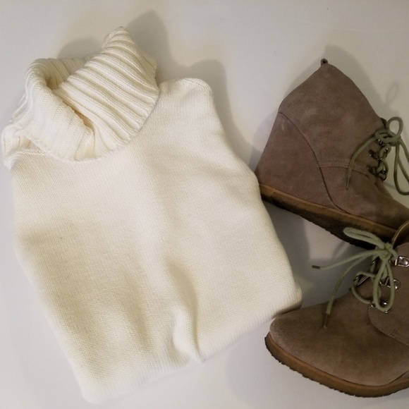 Banana Republic❤Cream Turtleneck Cowl Neck Sweater - Picture 2 of 7